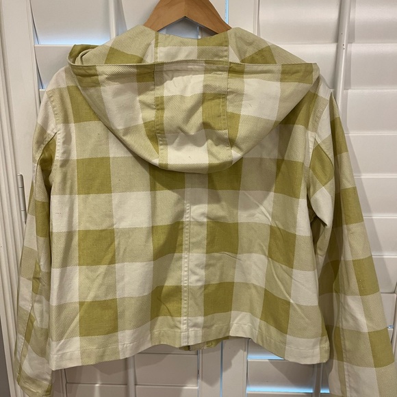 Obey checkered plaid green white jacket. Size M, great condition, slightly used. - Picture 3 of 5